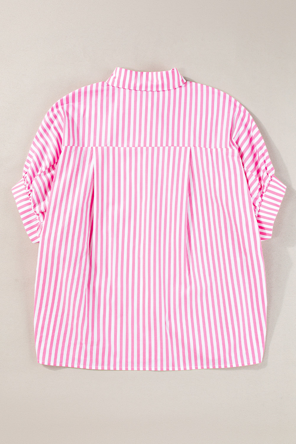 Sky Blue Stripe Dolman Sleeve Oversize Shirt