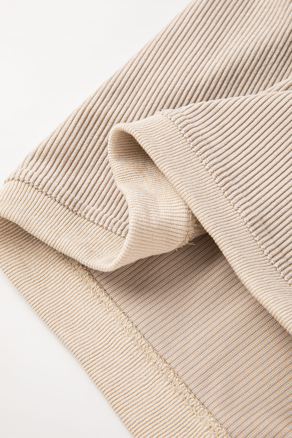 Apricot Ribbed Corduroy Oversized Sweatshirt