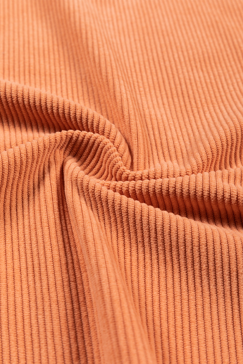 Apricot Ribbed Corduroy Oversized Sweatshirt