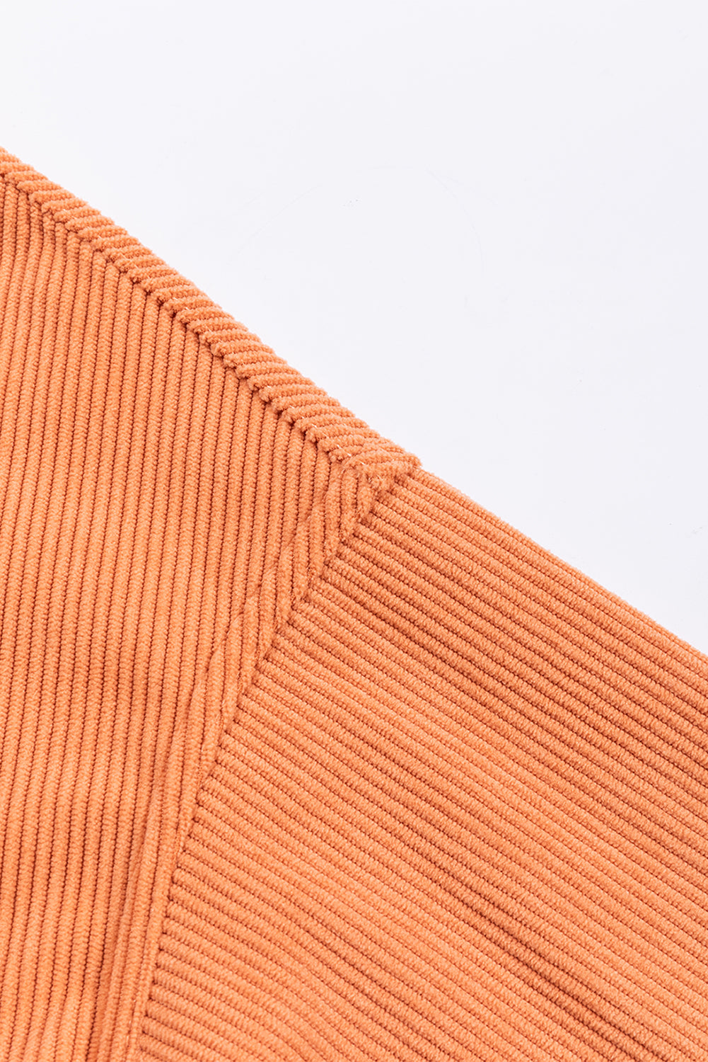 Apricot Ribbed Corduroy Oversized Sweatshirt